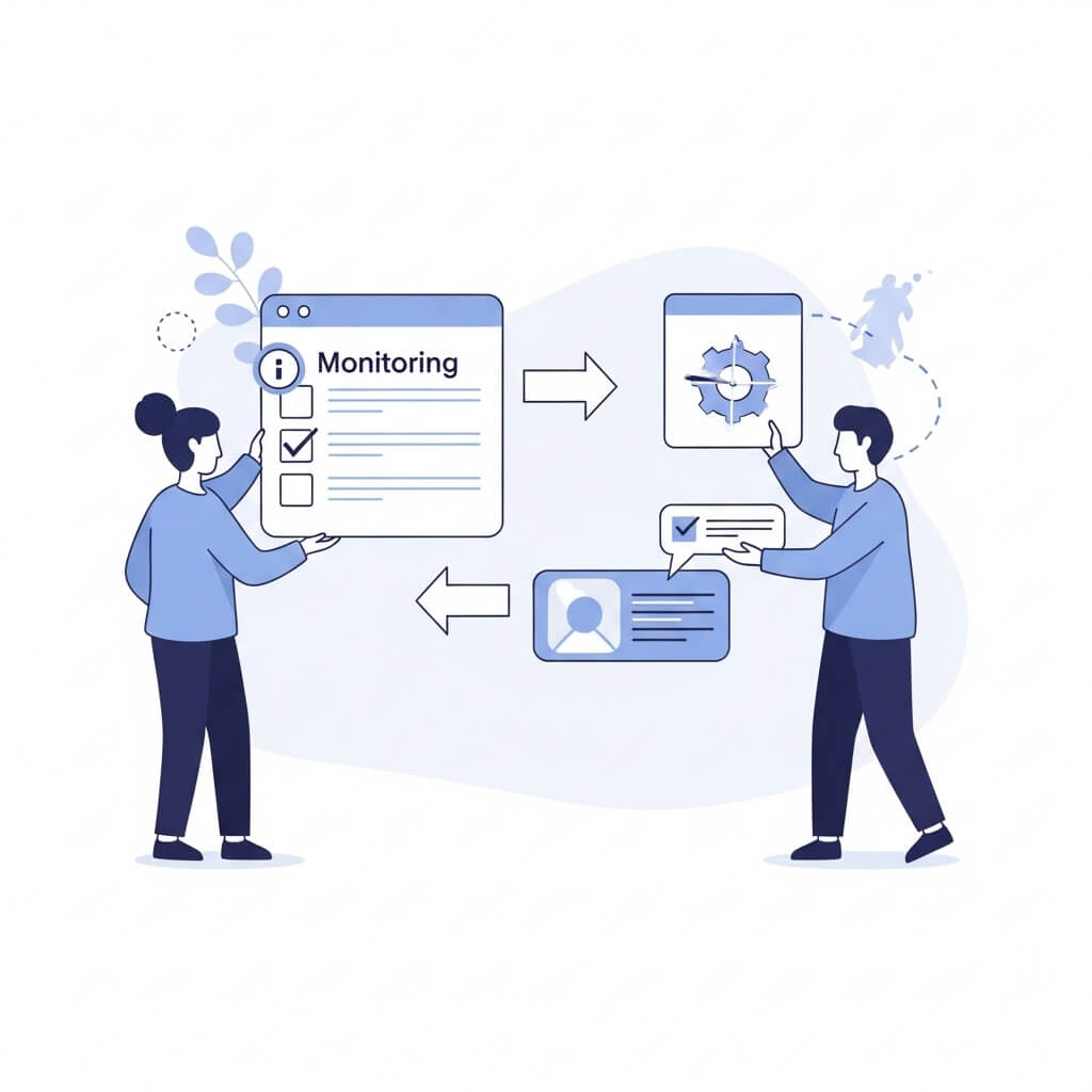 管理と指導の連携の画像